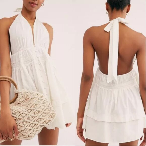 Free People Sail Away Tunic Dress White XL - Picture 2 of 11